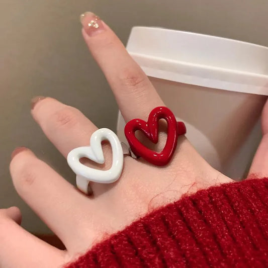 Vellina Red/White Resin Ring
