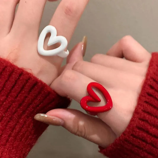Vellina Red/White Resin Ring