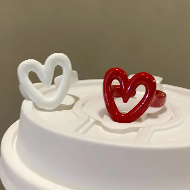 Vellina Red/White Resin Ring