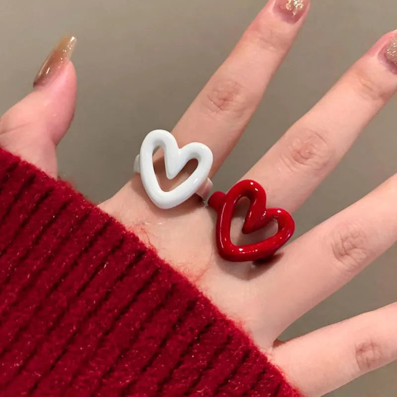 Vellina Red/White Resin Ring