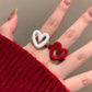 Vellina Red/White Resin Ring