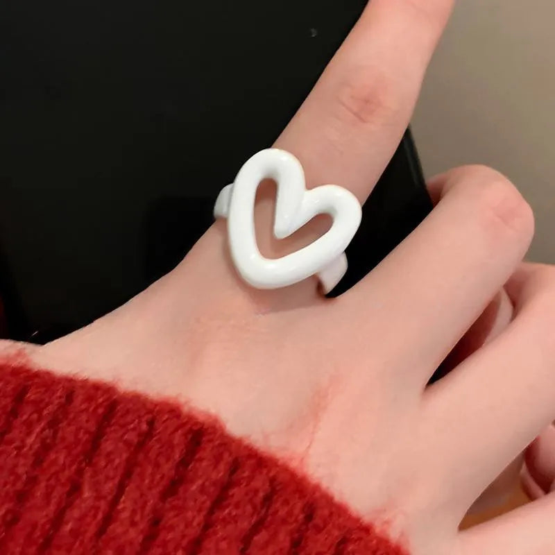 Vellina Red/White Resin Ring
