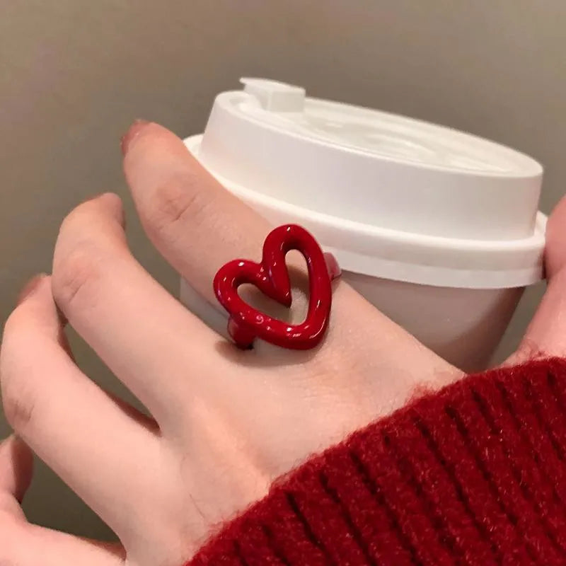 Vellina Red/White Resin Ring